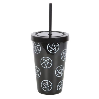 Picture of Pentagram Plastic Tumbler with Straw