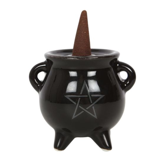 Picture of Pentagram Cauldron Ceramic Incense Holder 