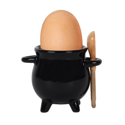 Picture of Cauldron Egg Cup with Broom Spoon