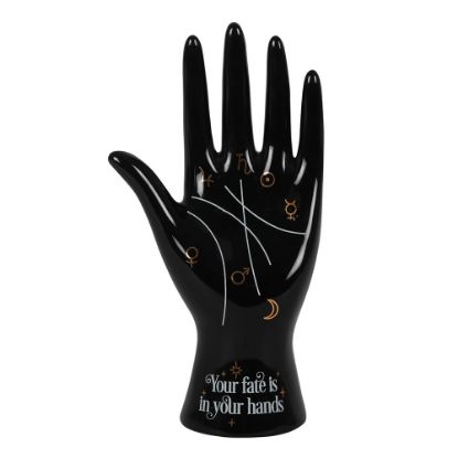 Picture of Black Ceramic Palmistry Hand Ornament