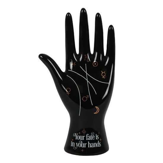 Picture of Black Ceramic Palmistry Hand Ornament