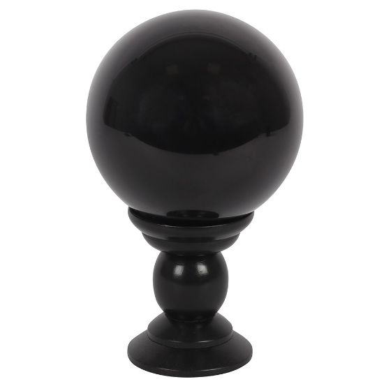 Picture of Large Black Crystal Ball on Stand
