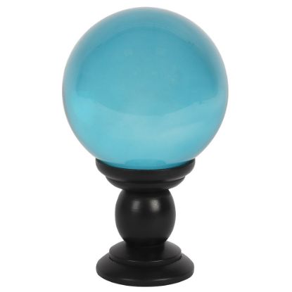 Picture of Large Teal Crystal Ball on Stand