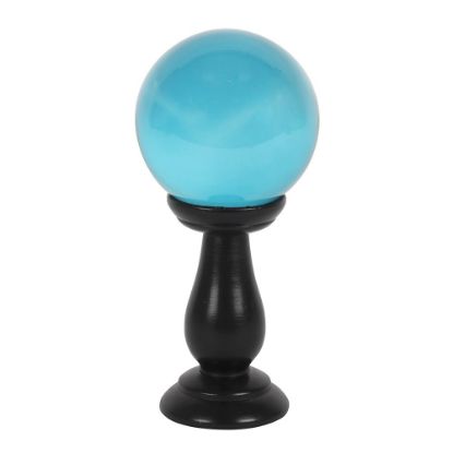 Picture of Small Teal Crystal Ball on Stand