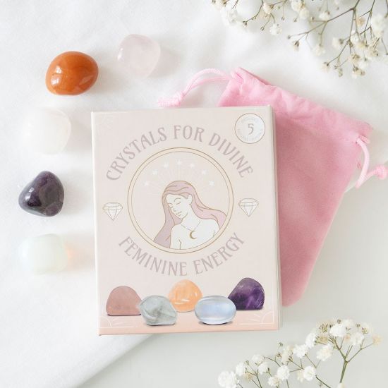 Picture of Set of 5 Crystals for Divine Feminine Energy
