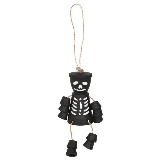 Picture of Black Skeleton Terracotta Pot Man