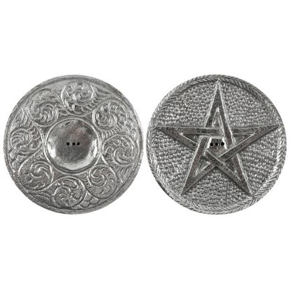 Picture of 10cm Silver Pentagram Incense Holder