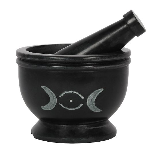 Picture of Soap Stone Triple Moon Pestle and Mortar