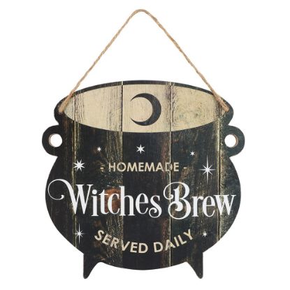 Picture of Witches Brew Cauldron MDF Hanging Sign