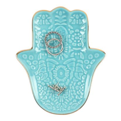 Picture of Turquoise Hamsa Hand Jewellery Dish