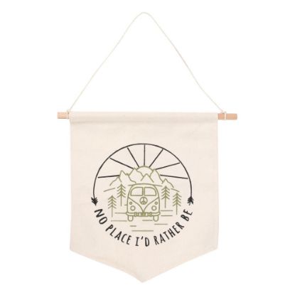 Picture of Happy Camper Hanging Fabric Flag 