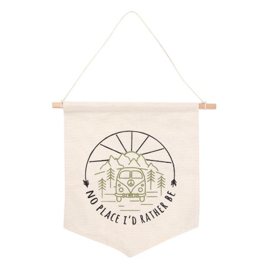 Picture of Happy Camper Hanging Fabric Flag 