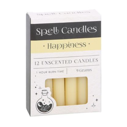 Picture of Pack of 12 Happiness Spell Candles