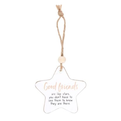 Picture of Good Friends Hanging Star Sentiment Sign