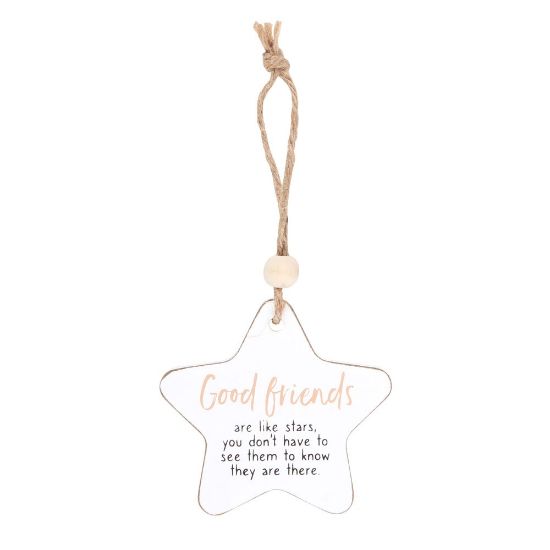 Picture of Good Friends Hanging Star Sentiment Sign