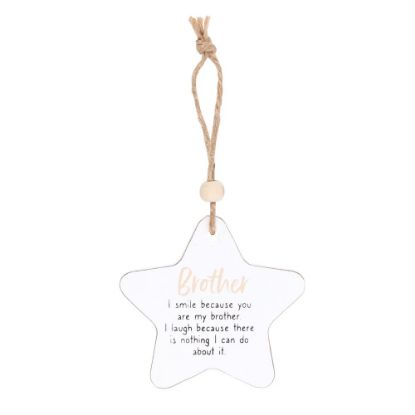 Picture of Brother Hanging Star Sentiment Sign