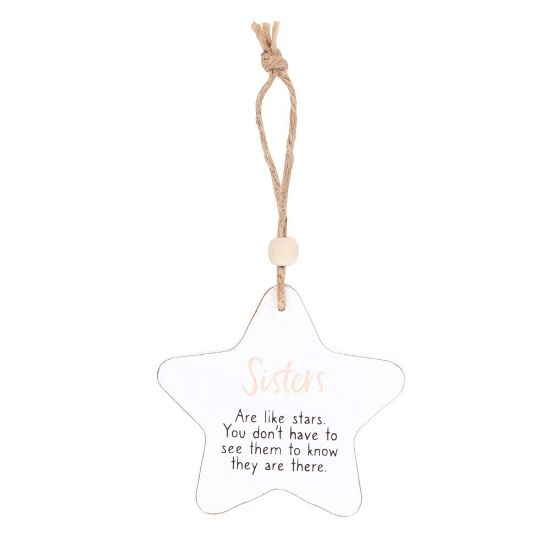 Picture of Sisters Hanging Star Sentiment Sign