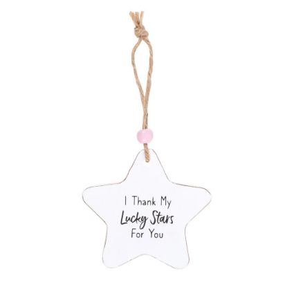 Picture of I Thank My Lucky Stars Hanging Star Sentiment Sign