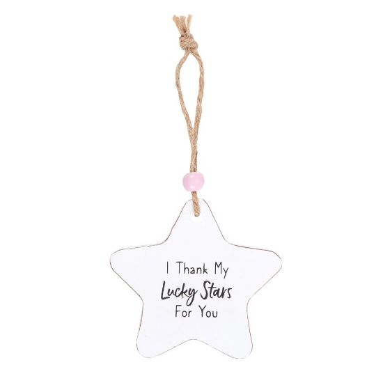 Picture of I Thank My Lucky Stars Hanging Star Sentiment Sign