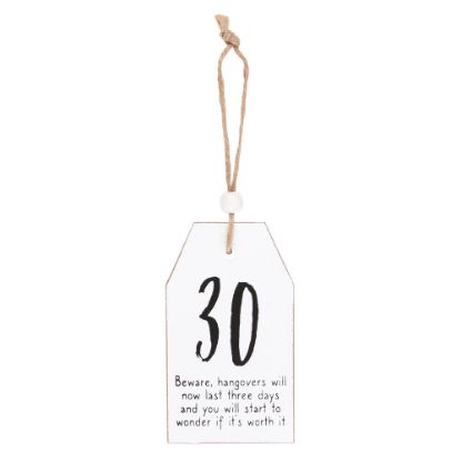 Picture of 30 Milestone Birthday Hanging Sentiment Sign