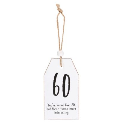 Picture of 60 Milestone Birthday Hanging Sentiment Sign