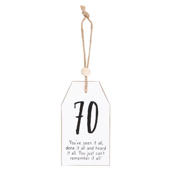 Picture of 70 Milestone Birthday Hanging Sentiment Sign