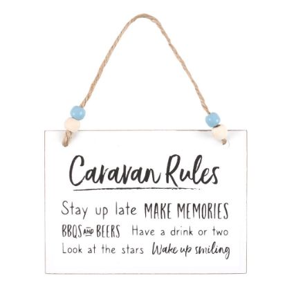 Picture of Caravan Rules Hanging Sign