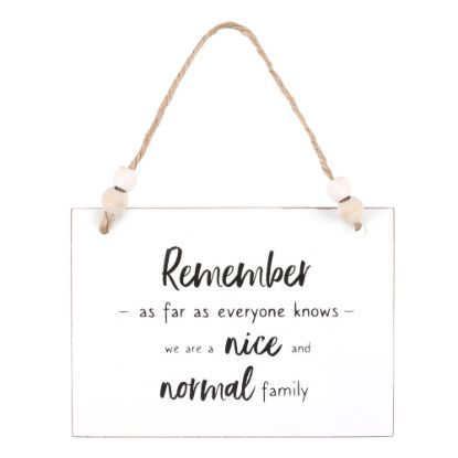 Picture of Nice And Normal Family Hanging Sign