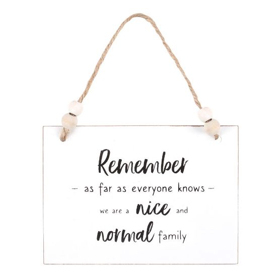 Picture of Nice And Normal Family Hanging Sign