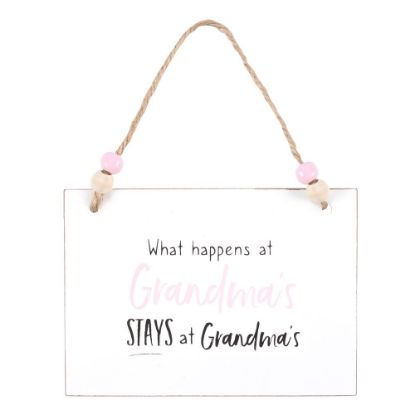 Picture of What Happens at Grandma's Hanging Sign