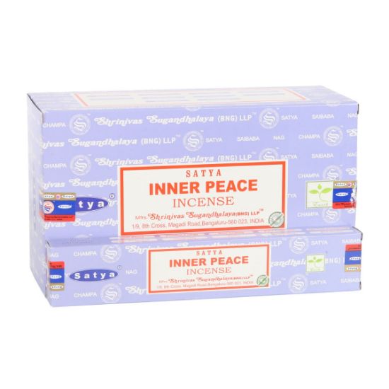 Picture of 12 Packs of Inner Peace Incense Sticks by Satya