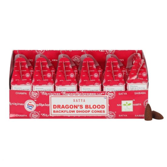 Picture of Set of 6 Packets of Satya Dragon's Blood Backflow Dhoop Cones