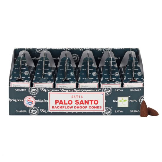 Picture of Set of 6 Packets of Satya Palo Santo Backflow Dhoop Cones