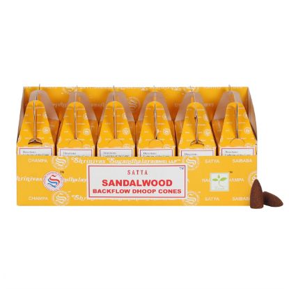 Picture of Set of 6 Packets of Satya Sandalwood Backflow Dhoop Cones