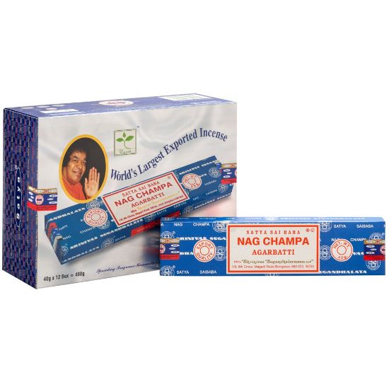 Picture of Set of 12 Packets of 40g Sai Baba Nagchampa Incense Sticks