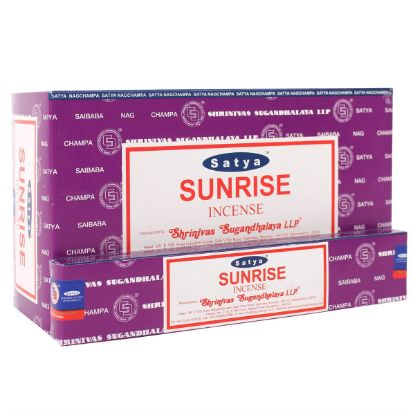 Picture of 12 Packs of Sunrise Incense Sticks by Satya