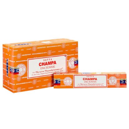 Picture of Set of 12 Packets of Champa Incense Sticks by Satya