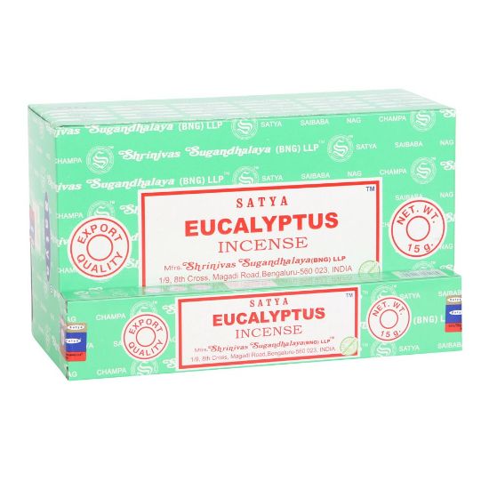 Picture of 12 Packs Eucalyptus Incense Sticks by Satya