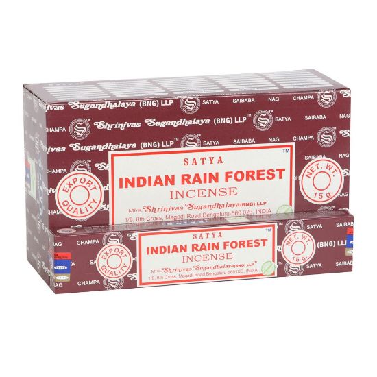 Picture of 12 Packs of Indian Rain Forest Incense Sticks by Satya