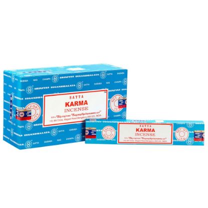 Picture of Set of 12 Packets of Karma Incense Sticks by Satya