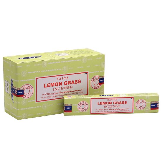 Picture of Set of 12 Packets of Lemongrass Incense Sticks by Satya