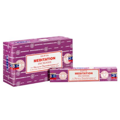 Picture of Set of 12 Packets of Meditation Incense Sticks by Satya