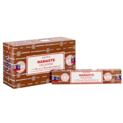 Picture of Set of 12 Packets of Namaste Incense Sticks by Satya