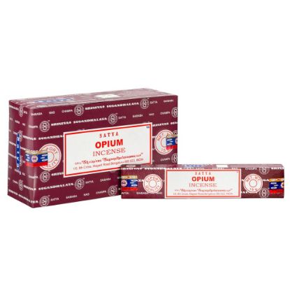 Picture of Set of 12 Packets of Opium Incense Sticks by Satya