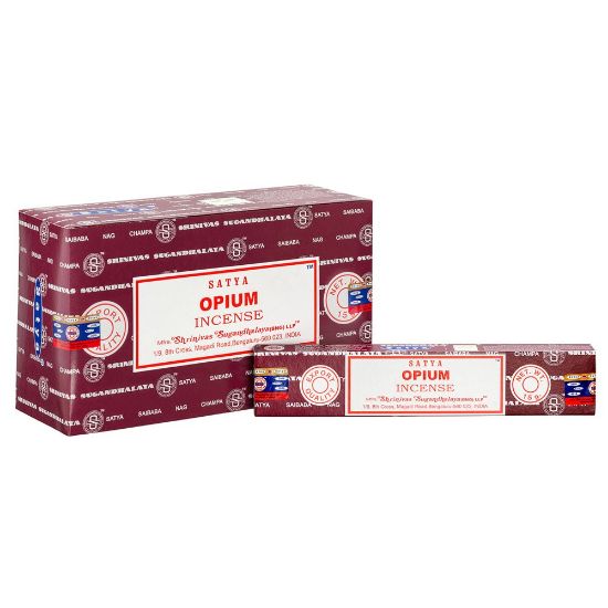 Picture of Set of 12 Packets of Opium Incense Sticks by Satya