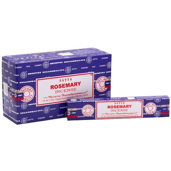 Picture of Set of 12 Packets of Rosemary Incense Sticks by Satya