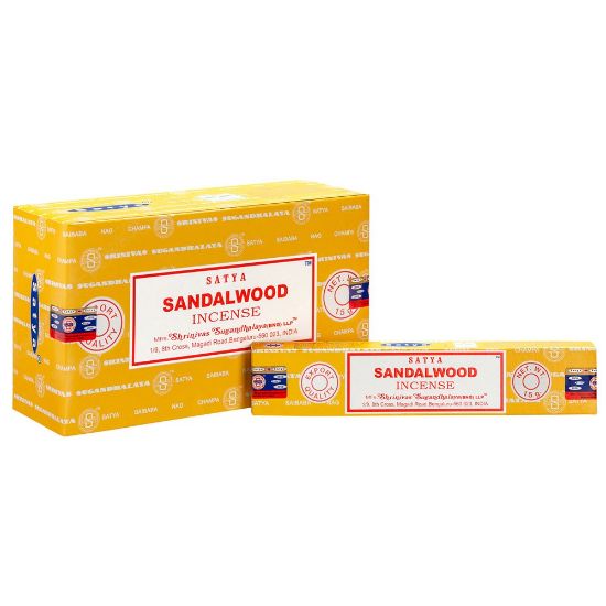 Picture of Set of 12 Packets of Sandalwood Incense Sticks by Satya