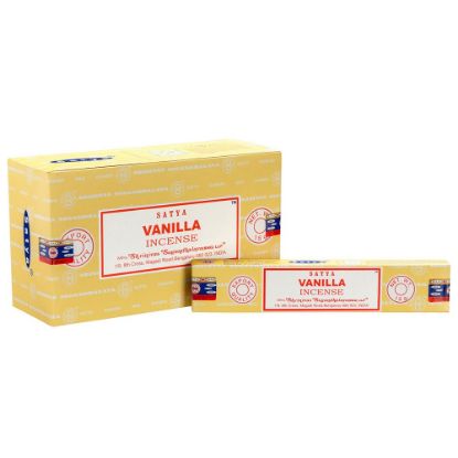 Picture of Set of 12 Packets of Vanilla Incense Sticks by Satya