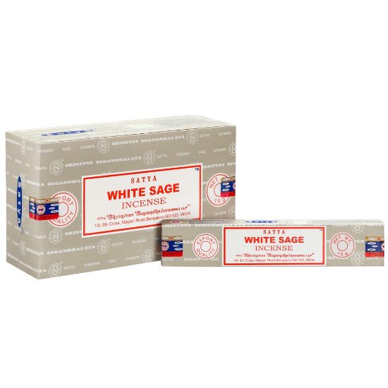 Picture of Set of 12 Packets of White Sage Incense Sticks by Satya