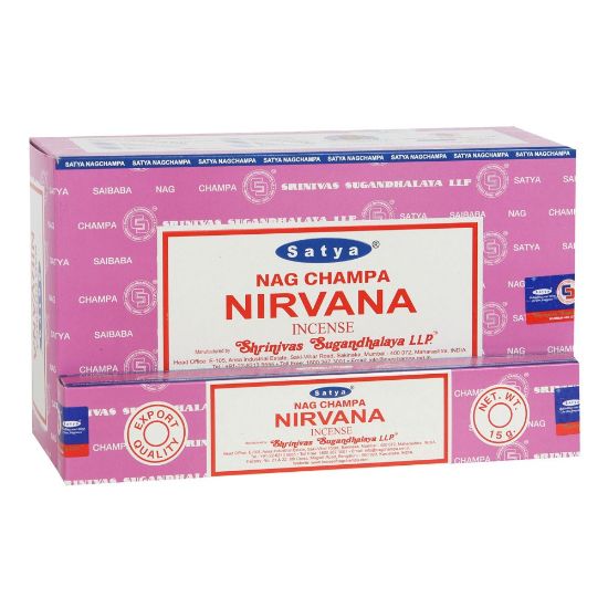 Picture of 12 Packs of Nirvana Incense Sticks by Satya